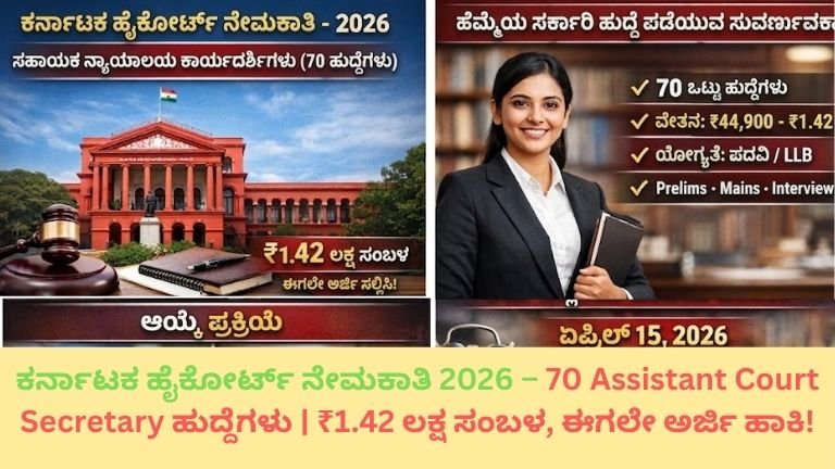 Karnataka High Court Recruitment 2026